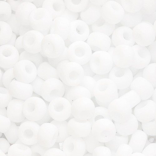 Rocaille Miyuki 6/0 402F - Bianco Mat x8g