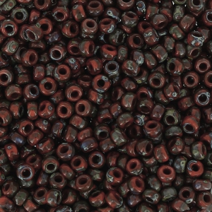 Rocaille Miyuki Duracoat 11/0 4513 - Opaque Red Luster Picasso x8g