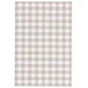 Cartoncini per gioielli 9x6 cm - Motivo percalle - Sabbia - Bianco x20