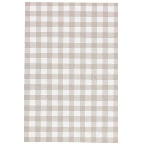 Cartoncini per gioielli 9x6 cm - Motivo percalle - Sabbia - Bianco x20
