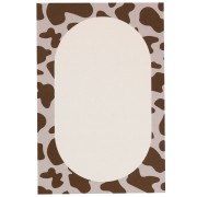 Cartoncini per gioielli 9x6 cm - Motivo mucca - Seppia - Marrone - Crema x20