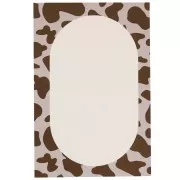 Cartoncini per gioielli 9x6 cm - Motivo mucca - Seppia - Marrone - Crema x20