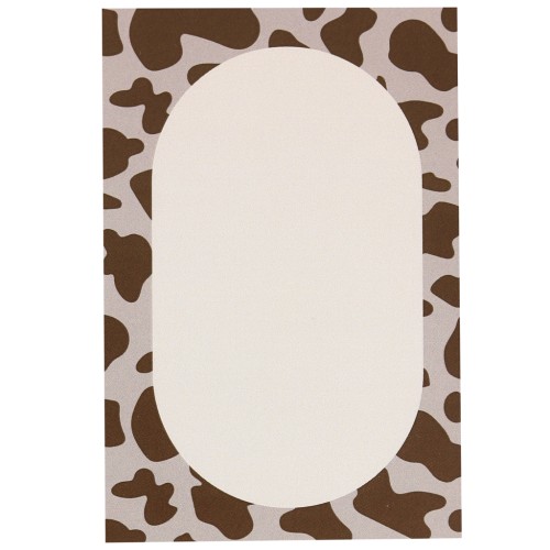 Cartoncini per gioielli 9x6 cm - Motivo mucca - Seppia - Marrone - Crema x20