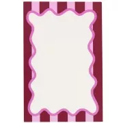 Cartes à bijoux 9x6 cm - Motif rayures - Rose - Bordeaux - Blanc x20