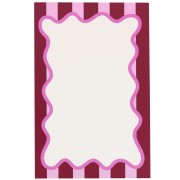 Cartoncini per gioielli 9x6 cm - Strisce - Rosa - Bordeaux - Bianco x20