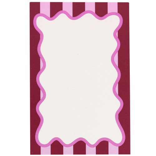 Cartoncini per gioielli 9x6 cm - Strisce - Rosa - Bordeaux - Bianco x20