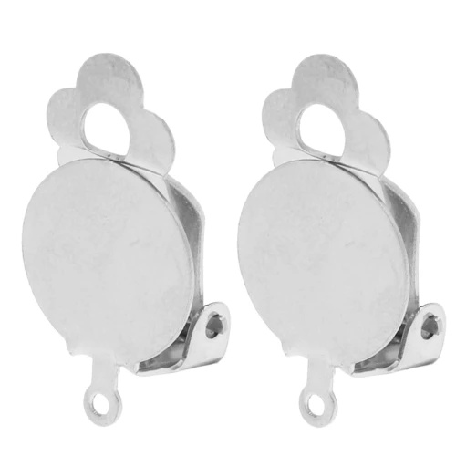 Clip per orecchie, vassoio da 12 mm, orecchie non forate - acciaio inossidabile 304 x2