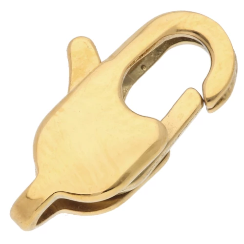 Chiusura a moschettone lunga 13 mm - Acciaio inossidabile 304 Gold x1
