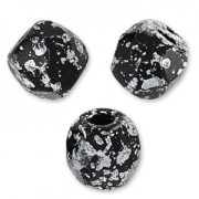 Sfaccettate mm. 3 Jet Tweedy Silver x50