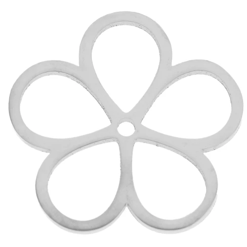 Pendenti a fiore scavato da 16 mm - Acciaio inossidabile 304 x2