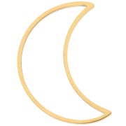 Anello di montaggio della luna 25x17 mm - Acciaio inox 316L placcato oro x1