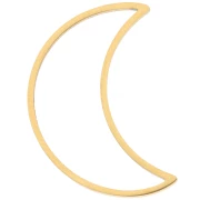 Anello di montaggio della luna 25x17 mm - Acciaio inox 316L placcato oro x1