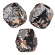 Sfaccettate mm. 3 Jet Tweedy Light Copper x50