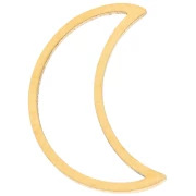 Anello di montaggio a forma di luna 15x10 mm - Acciaio inossidabile 316L Dorato x1