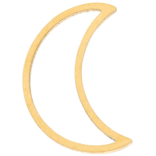 Anello di montaggio a forma di luna 15x10 mm - Acciaio inossidabile 316L Dorato x1