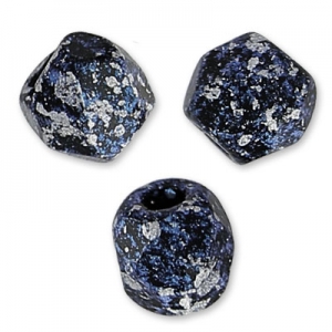 Sfaccettate mm. 3 Jet Tweedy Blue x50