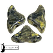 Perle di vetro Helios® di Puca® 6x10mm - Nero Stony Beige Giallo x10g|raw }}