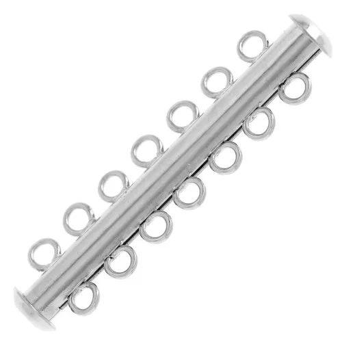 Chiusura scorrevole a 7 file 41 mm - Argento x1
