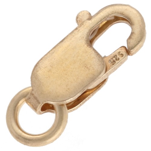 Chiusura aragosta lunga 8,5 mm con anello aperto - Argento 925 dorato x1