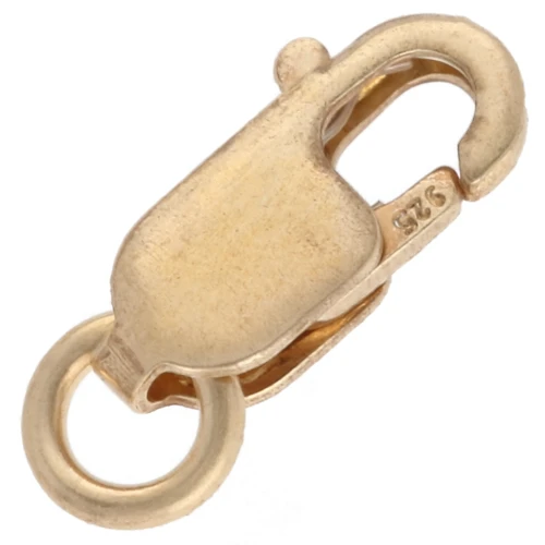 Chiusura aragosta lunga 8,5 mm con anello aperto - Argento 925 dorato x1