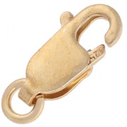 Chiusura aragosta lunga 10 mm con anello aperto - Argento 925 dorato x1