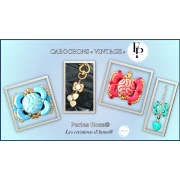 Perle rotonde vintage 14 mm 2 fori - Aurora Red x6