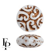 Perle vintage rotonde da 14 mm a 2 fori - Marrone x6