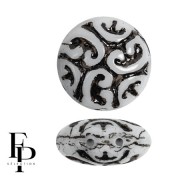 Perle rotonde vintage da 14 mm a 2 fori - Jet x6