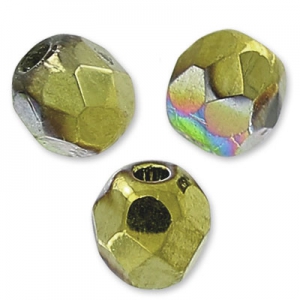 Sfaccettate mm. 3 Crystal California Green x50