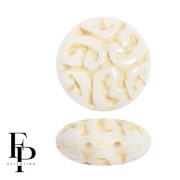 Perle rotonde vintage 14 mm 2 fori - Beige x6