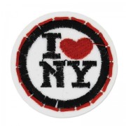 Stemma termoadesivo I love NY 38 mm Rosso/Nero x1|raw }}