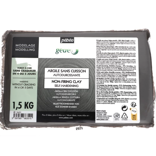 Gédéo Argilla autoindurente senza fuoco - Grigio cemento x1,5 kg