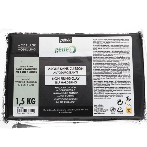 Gédéo Argilla autoindurente senza fuoco - Nero x1,5 kg
