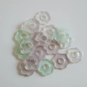 Pendente a forma di fiore in pietra semipreziosa da 20 mm - Fluorite x1