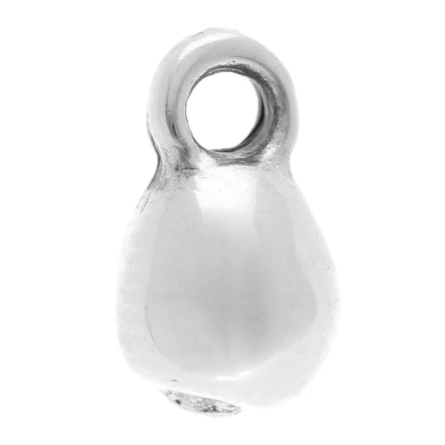 Ciondoli a goccia 7x4 mm - Placcatura in argento fino invecchiato x20