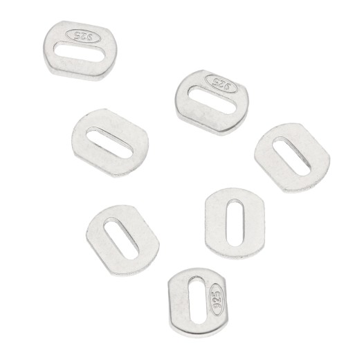 Clip ovali 4x3 mm - Argento 925 x10