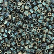 Bugles Twist Miyuki 10/0 Hex Cut 1256 - Iris verde metallizzato Mat x5g|raw }}