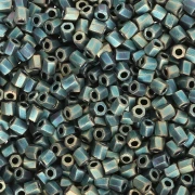Bugles Twist Miyuki 10/0 Hex Cut 1256 - Iris verde metallizzato Mat x5g
