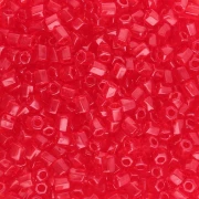 Bugles Twist Miyuki 10/0 Hex Cut 141 - Rubino trasparente x10g