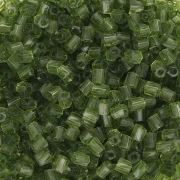 Bugles Twist Miyuki 10/0 Hex Cut 158 - Verde oliva trasparente x10g
