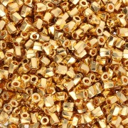 Bugles Twist Miyuki 10/0 Hex Cut 191 - Placcato oro 24KT x5g|raw }}