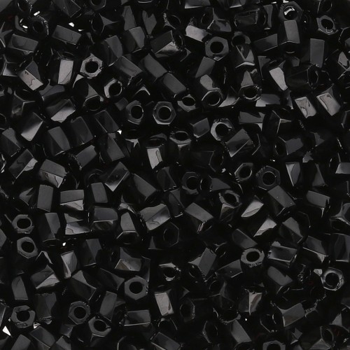 Bugles Twist Miyuki 10/0 Hex Cut 401 - Nero opaco x10g