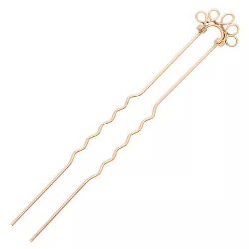 Plettro decorativo per capelli - Dorato x1
