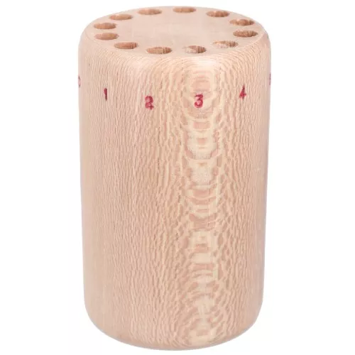 Supporto rotondo in legno 10x6 cm per lime ad ago - Naturale x1