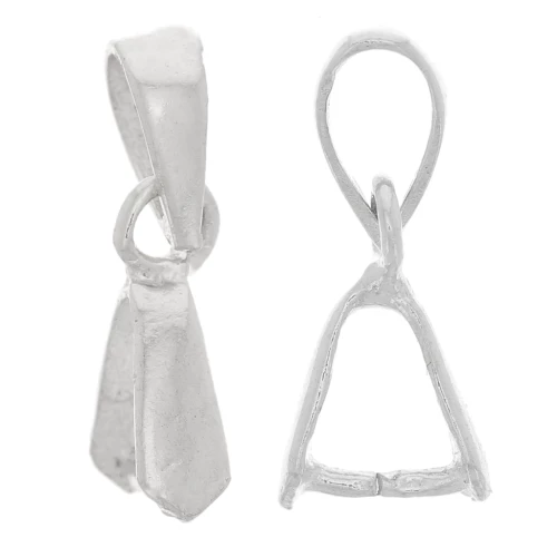 Clip per pendenti in argento sterling 925 da 14 mm x10