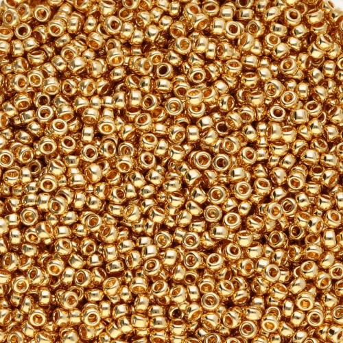 Perline Miyuki 15/0 191 - Placcate in oro 24kt, 50 g