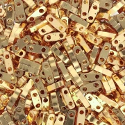 Perline Miyuki Quarter Tila 5x1,2x1,9 mm QTL-191 - Placcate in oro 24 carati x 50 g