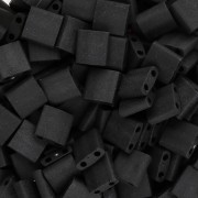 Perline Miyuki Tila 5x5x1,9 mm TL-0401F - Nero opaco x100 g