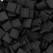Perline Miyuki Tila 5x5x1,9 mm TL-0401F - Nero opaco x100 g
