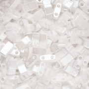 Perline Miyuki Half Tila 5x2,3x1,9 mm HTL-420 - Perla bianca Ceylon confezione da 100g